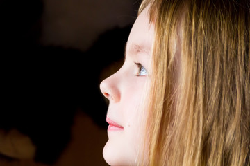 Profile of cute girl
