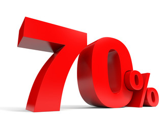 Red seventy percent off. Discount 70%.