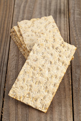 Wheat crispbread slices