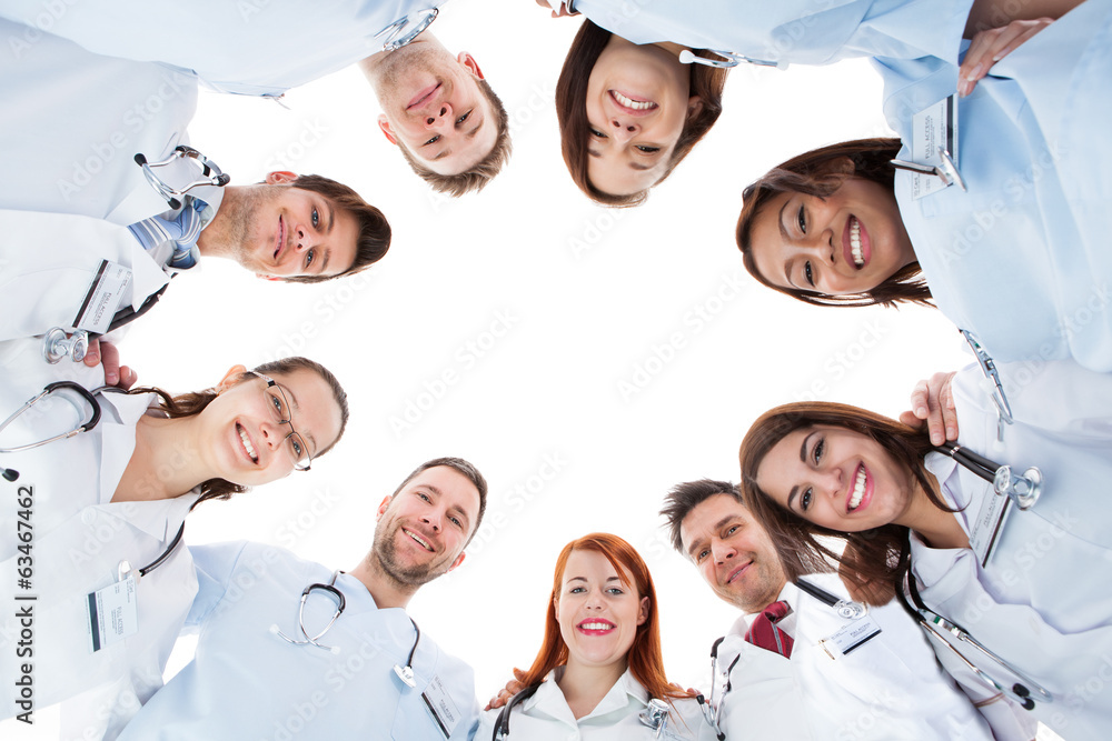 Wall mural large diverse multiethnic medical team