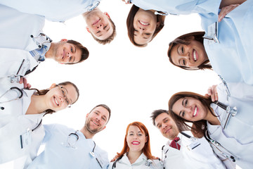 Large diverse multiethnic medical team