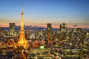 Poster Skyline van Tokio, Japan © SeanPavonePhoto