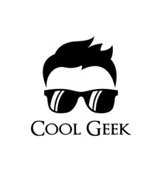 Cool geek logo template