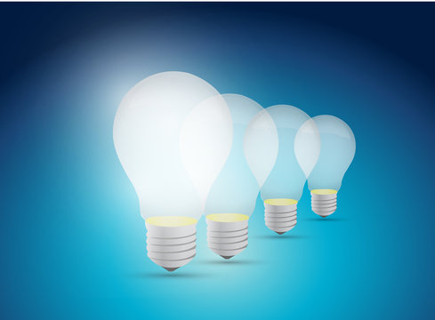 light bulb great idea illustration design