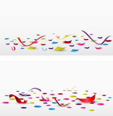 Naklejka premium celebration confetti set on white background