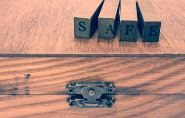 safe concept with vintage filter