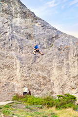 Fototapeta premium Training of alpinist