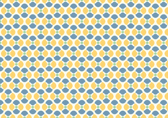 Abstract Flower and Circle Pattern on Pastel Background