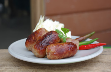 grilled rice sausage