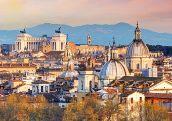 Rome from Castel Sant'Angelo, Italy.