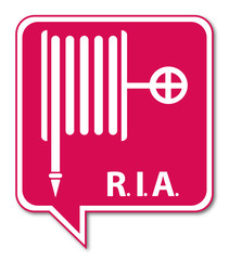 Logo robinet d'incendie armé. R.I.A.
