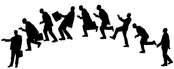 Vector silhouette of businessman.