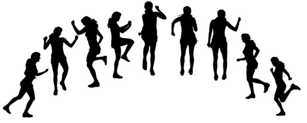 Vector silhouette of a woman.