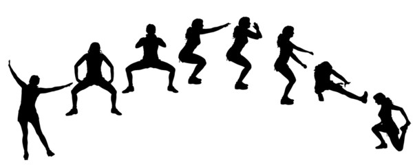 Vector silhouette of a woman.