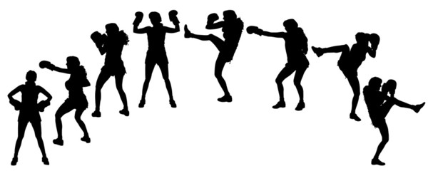 Vector silhouette of a people.