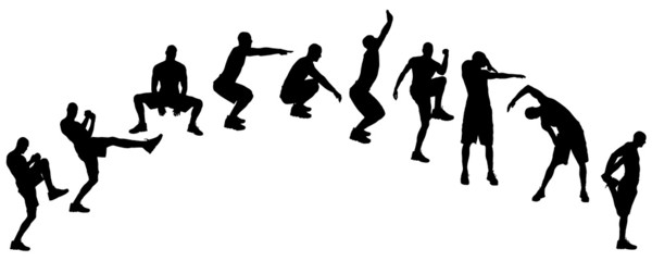 Vector silhouette of a people.