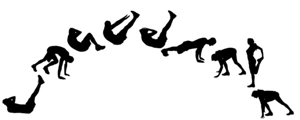 Vector silhouette of a people.