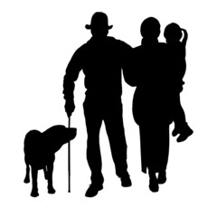 Vector silhouette of family.