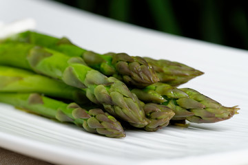 Close up of fresh green asparagus