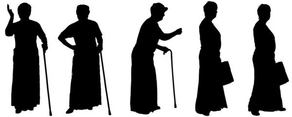 Vector silhouette of businesswoman.