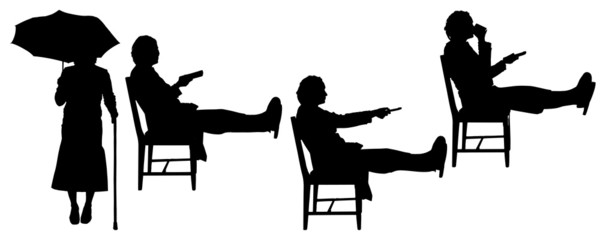 Vector silhouette of a woman