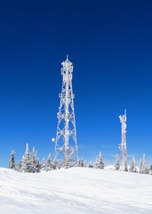 Communication towers  at mountain top