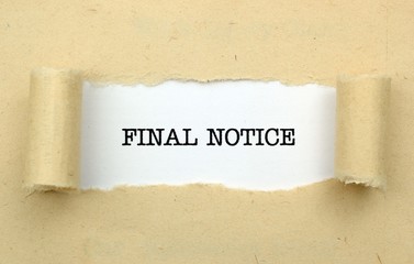 Final notice