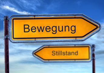 Strassenschild 1 - Bewegung