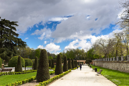 Gardens of the Retiro Park. Madrid. Spain
