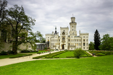 Fototapeta na wymiar Czechy - White Castle Hluboka nad Vltavou