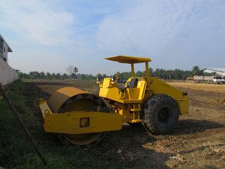 Machine on Land for Building Business construction Site