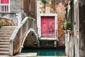 Deatil old architecture in Venice