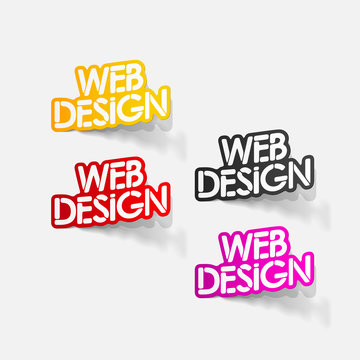 realistic design element: web design