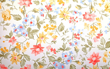 Vintage provance wallpaper with floral pattern - 63481489