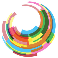 Fototapeta premium Abstract geometric round colorful background