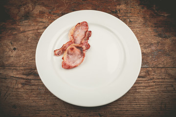 Bacon on a plate