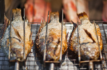 Salted grilled fish