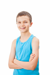 Portrait of a teenage boy in a tank top
