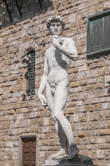 Obraz premium Michelangelo's David statue in Florence, Italy