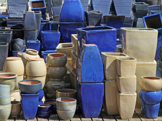 étalage de poterie