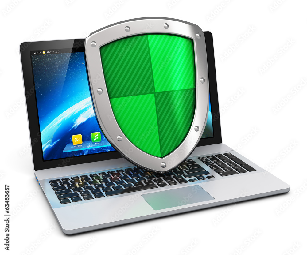 Poster computer and internet security concept