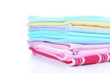 Kitchen towels isolated on white