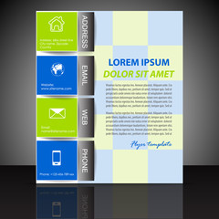 Professional business flyer template or corporate banner