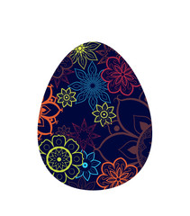 Blue Egg With Flower Pattern