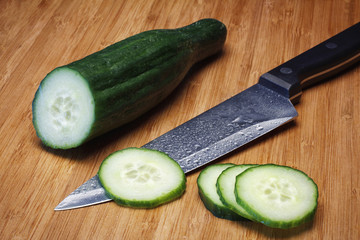 Sliced cucumber