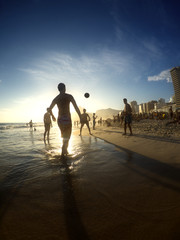 Carioca Brazilians Playing Altinho Futebol Beach Football