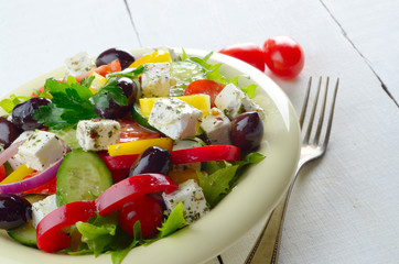 Homemade greek salad