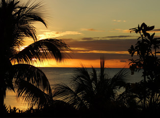 Naklejka premium Sonnenuntergang auf Mauritius
