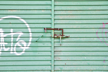 Metal door with grunge texture