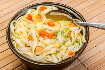 Broth - chicken soup with noodles